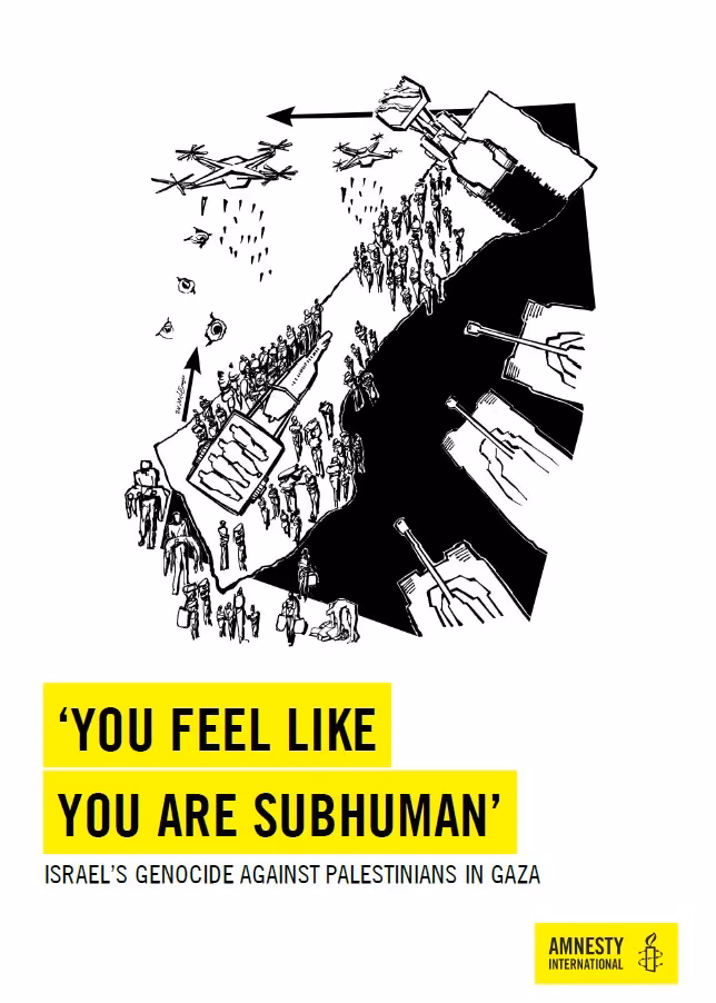 Amnesty report cover: Amnesty Genocide in Gaza