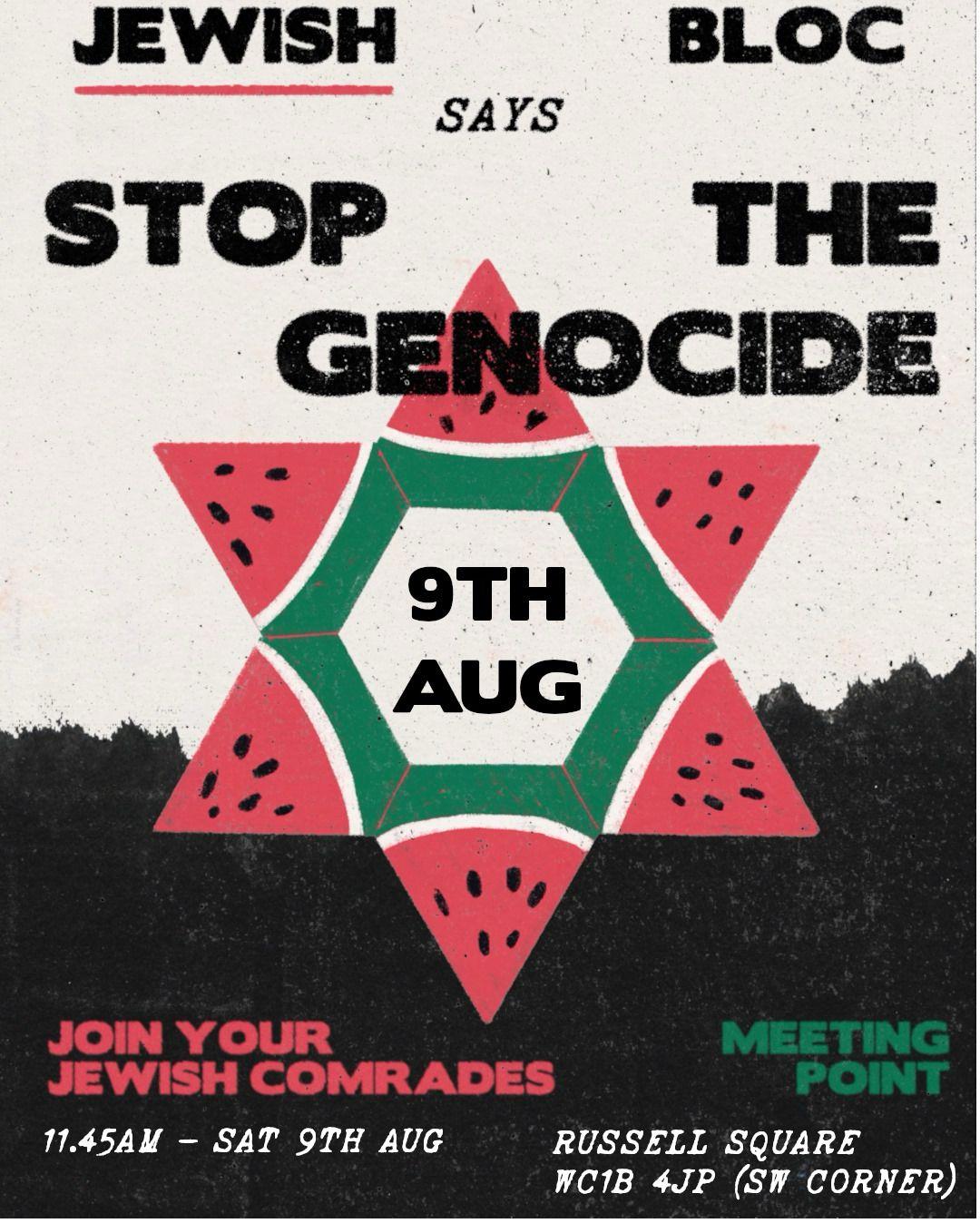 9th August join the Jewish Bloc on Saturday - London and Manchester ...